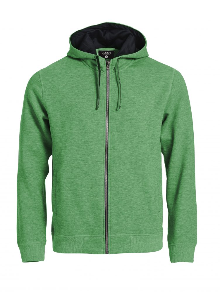 Clique Classic Hoody Full Zip Green Melange