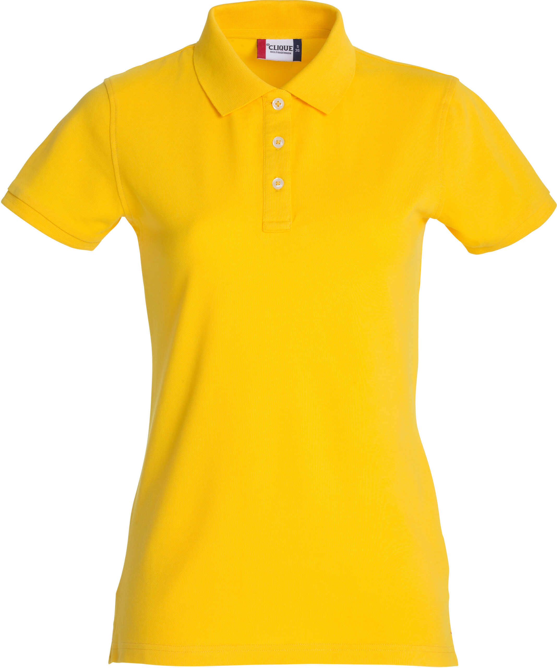 Clique Stretch Premium Polo Ladies pikeepaita kirkas keltainen