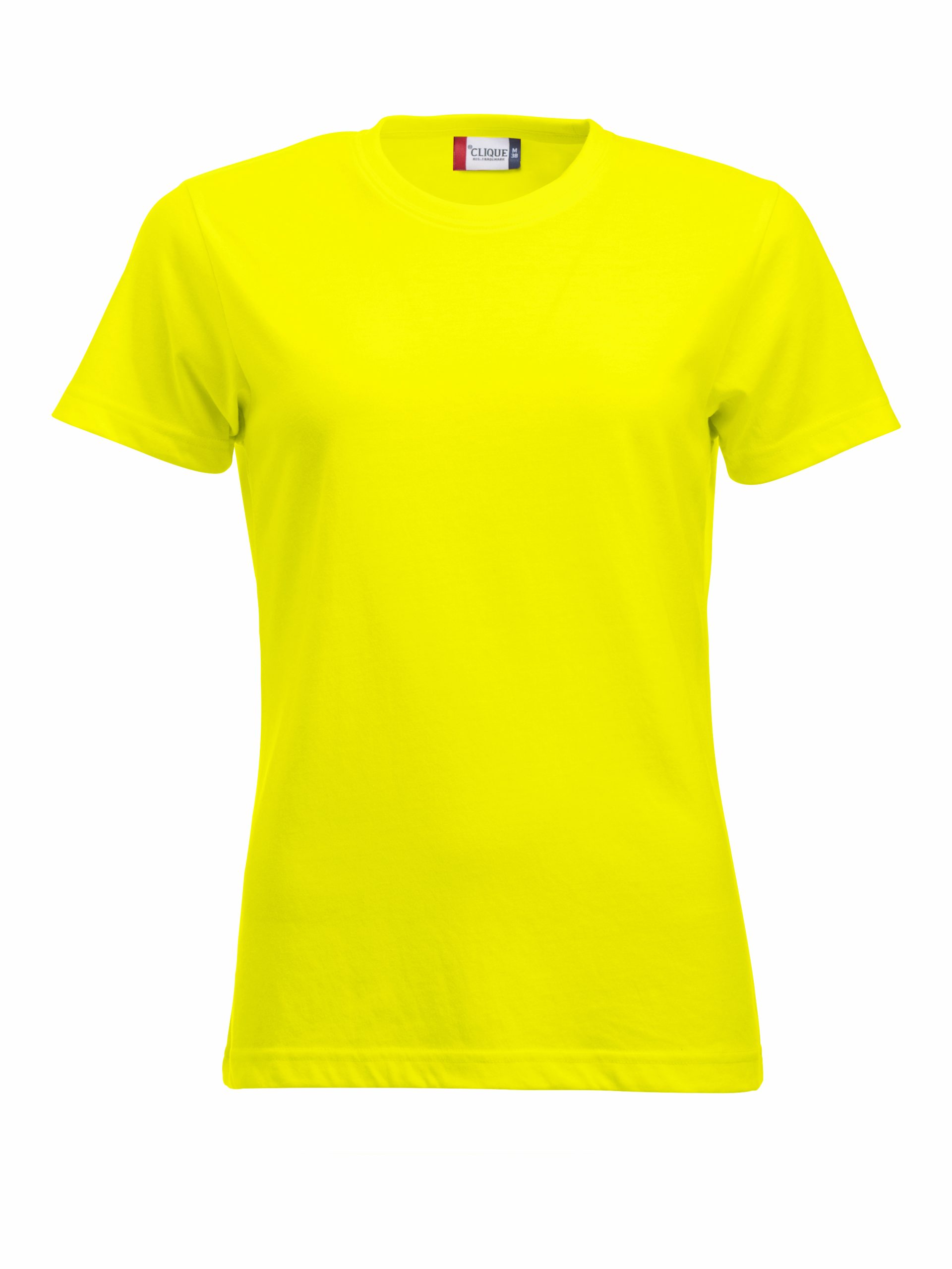 Clique New Classic-T Ladies t-paita Huomioväri keltainen