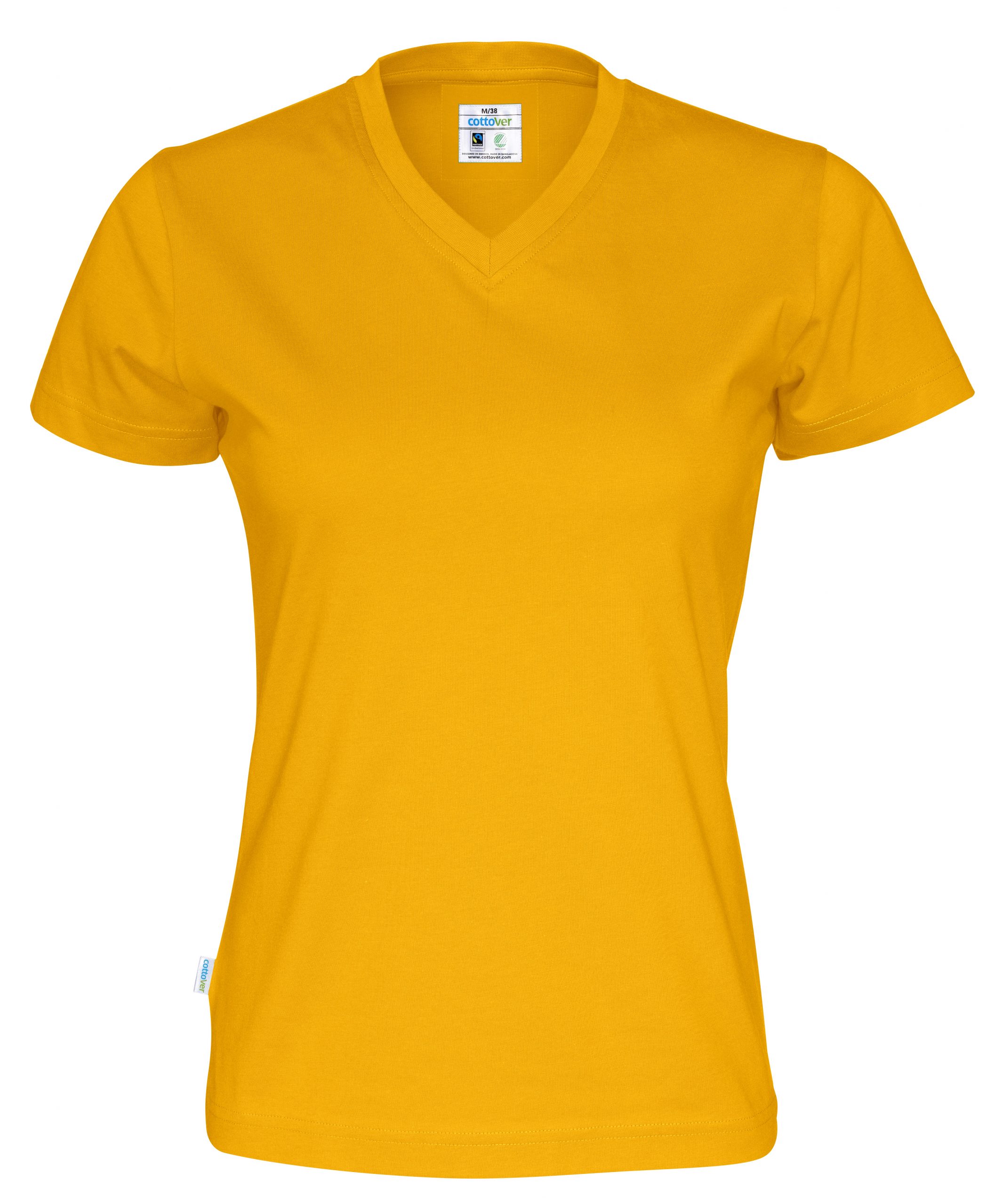 Cottover Cottover T-paita v-aukko naiset Keltainen