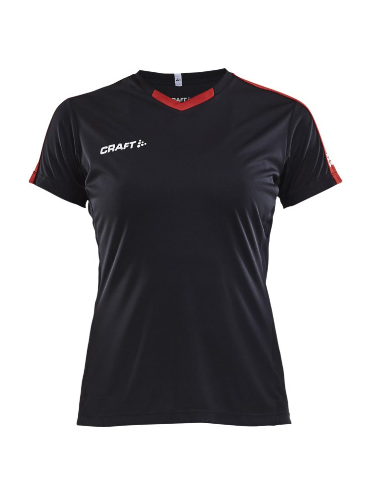 Craft PROGRESS Jersey Contrast WMN BLACK/BRIGHT RED