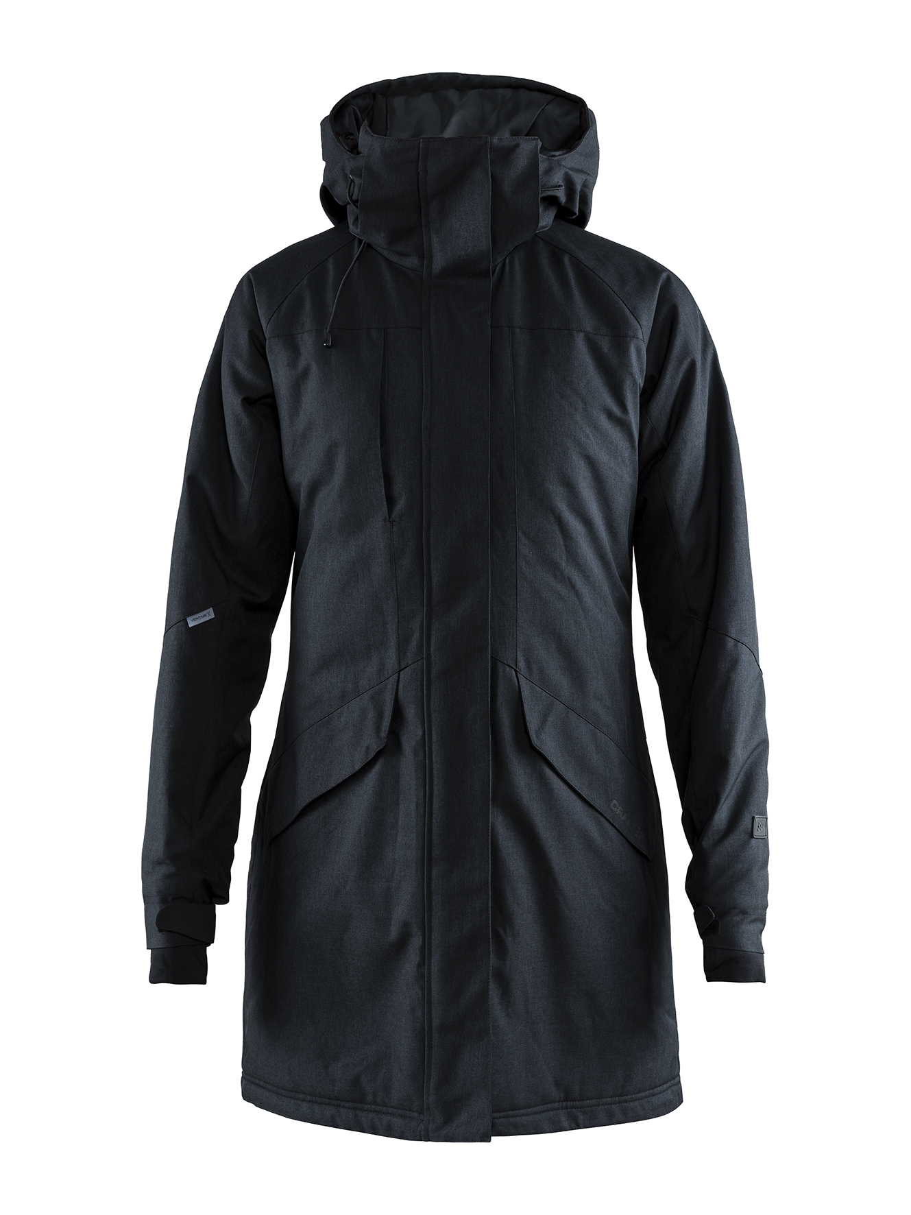 Craft Mountain padded parkas W Black Melange