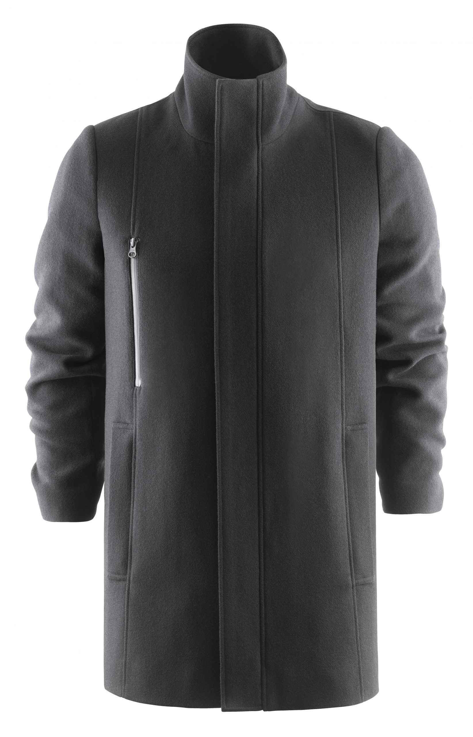 HarvestFrost Miesten Hybrid Wool Coat Musta