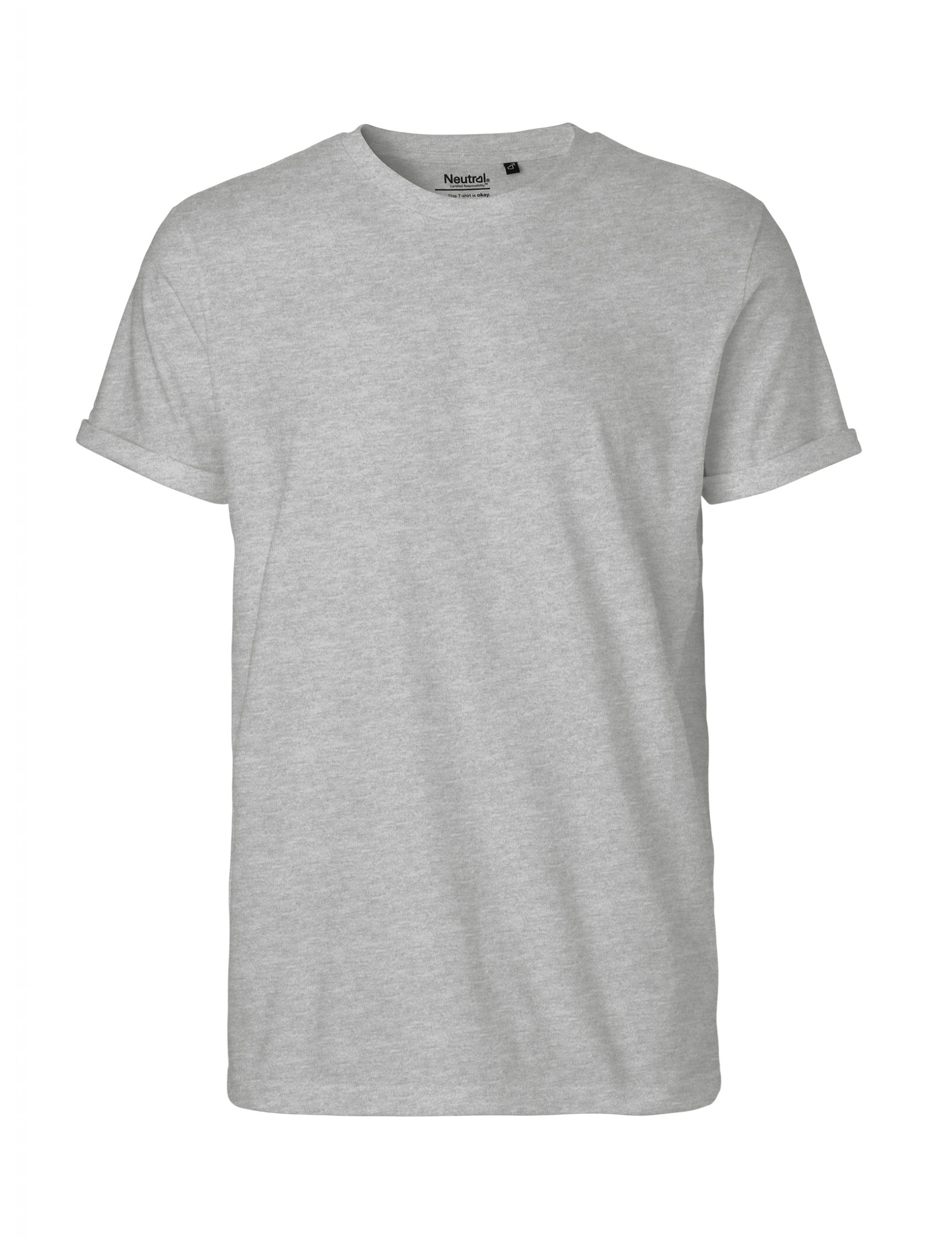 Neutral Mens Roll Up Sleeve T-shirt Sport Grey