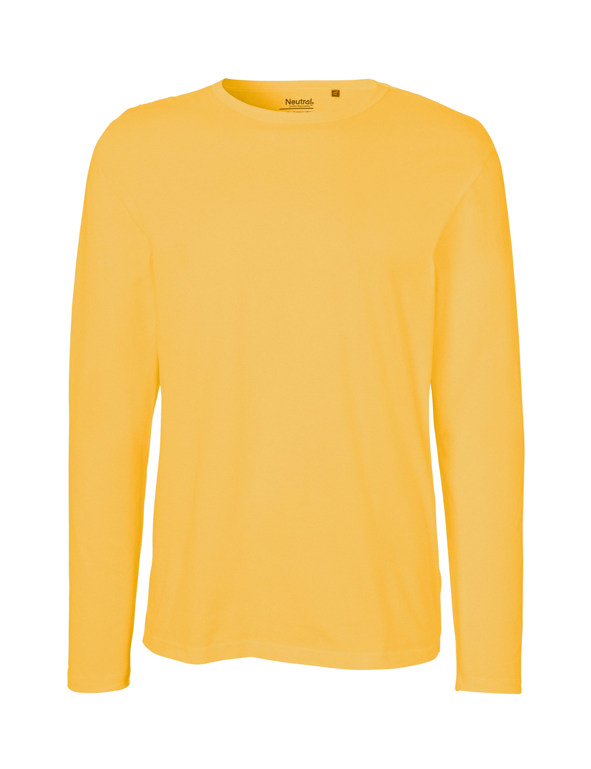 Neutral Mens Long Sleeve T-shirt Yellow