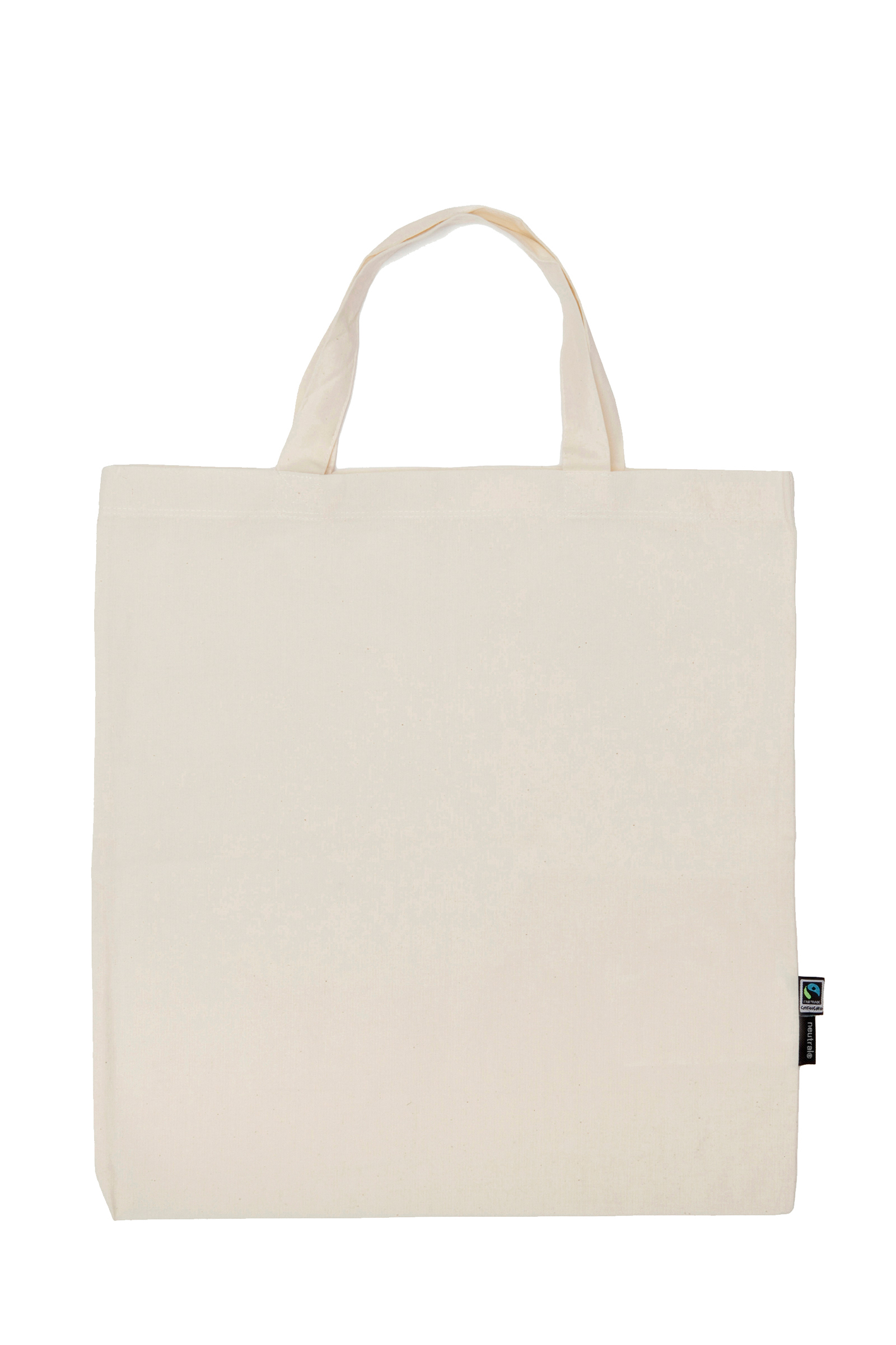 Neutral Shopping Bag w. Short Handles Nature