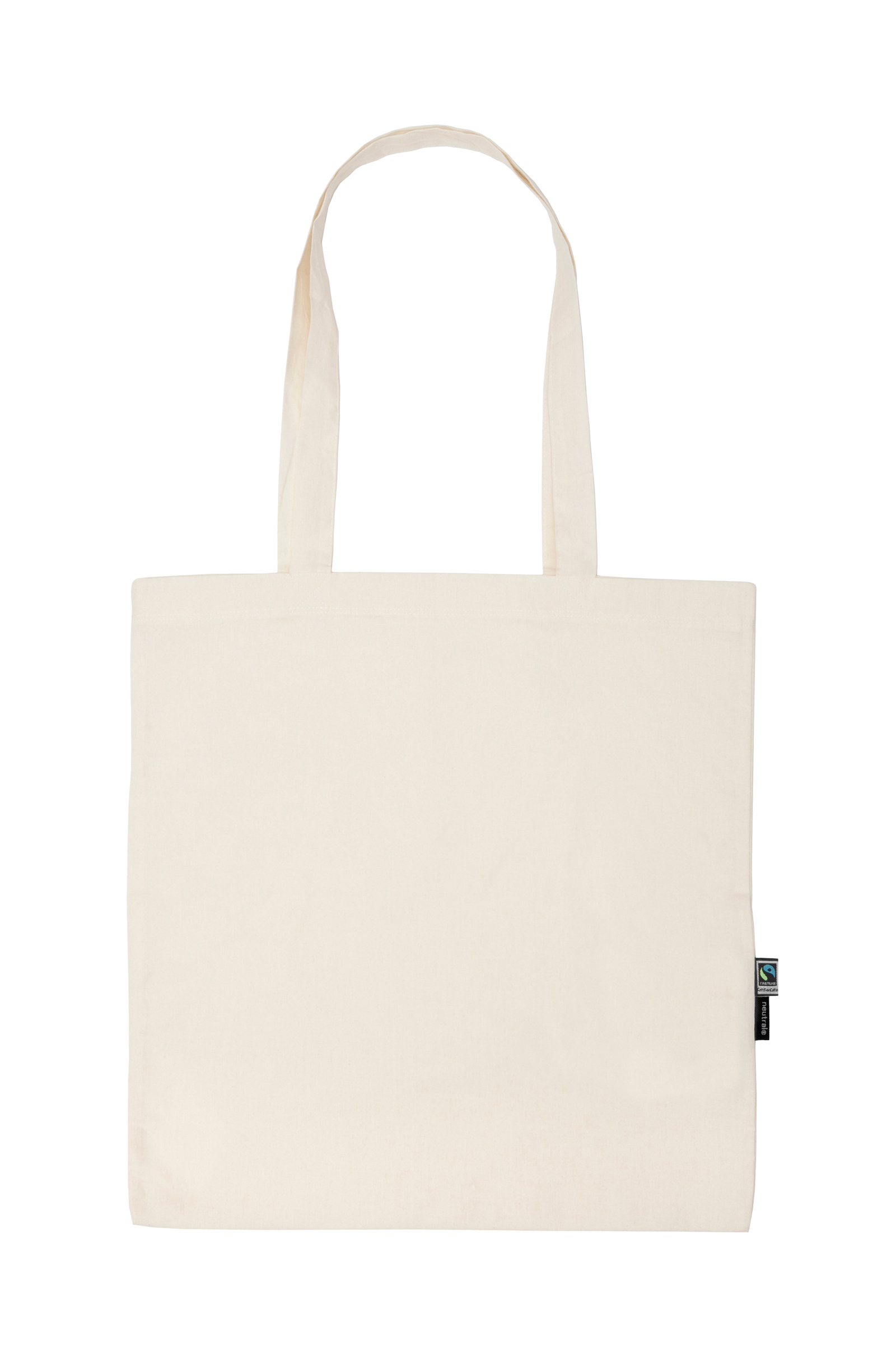 Neutral Shopping Bag w. Long Handles Nature