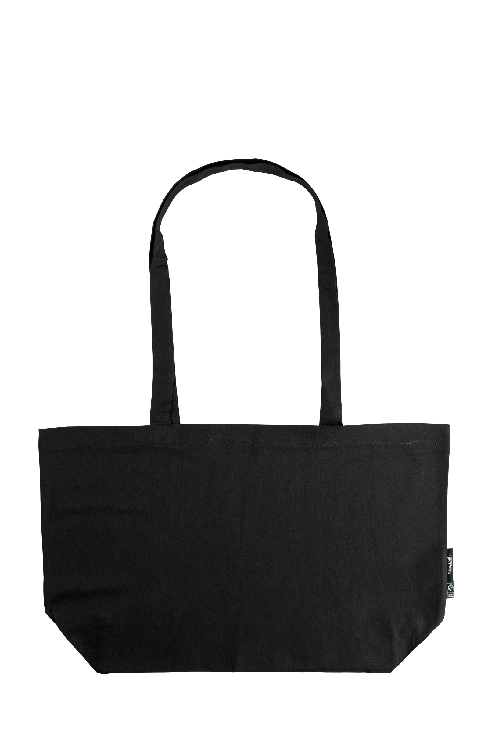 Neutral Shopping Bag w. Gusset Black