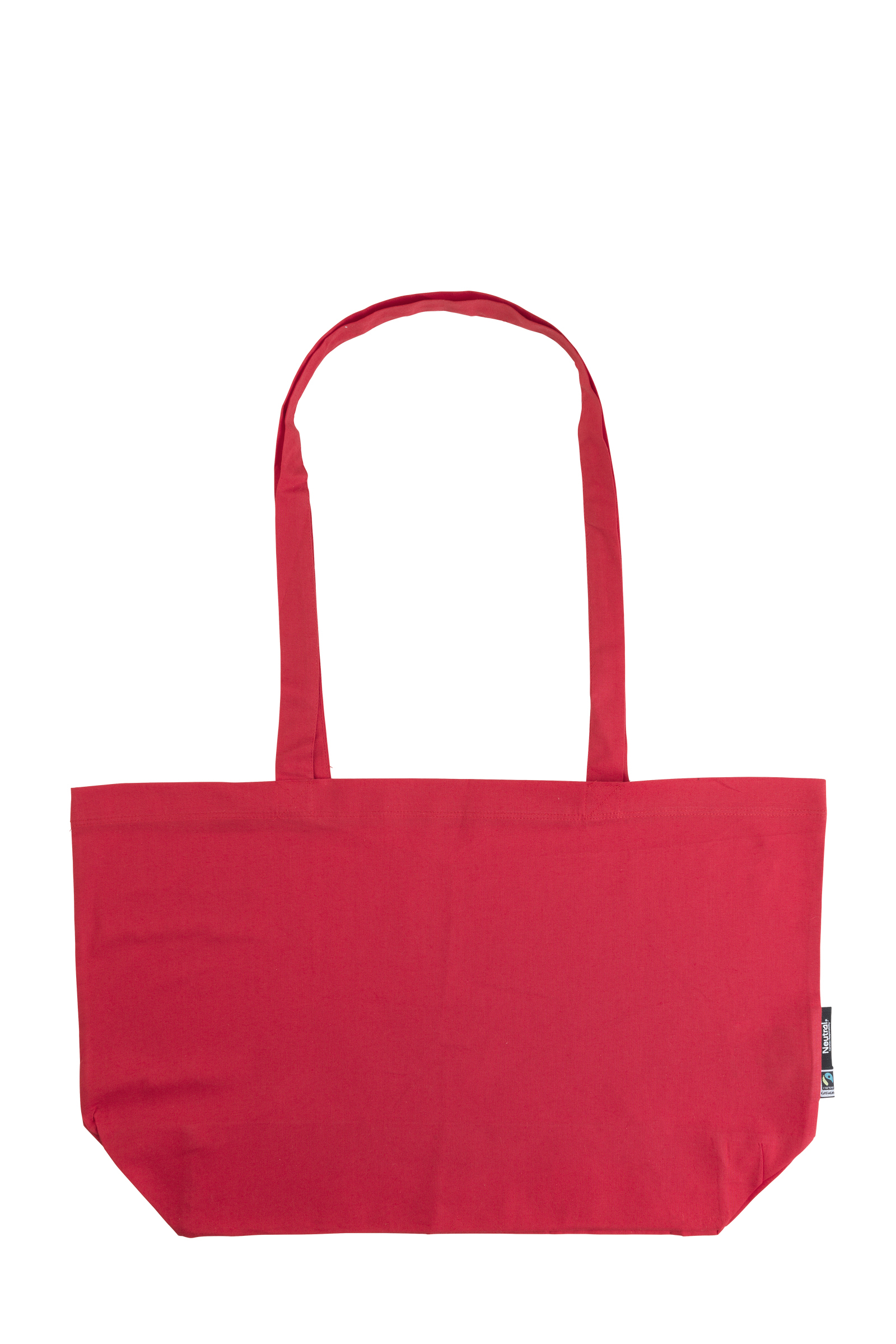 Neutral Shopping Bag w. Gusset Red