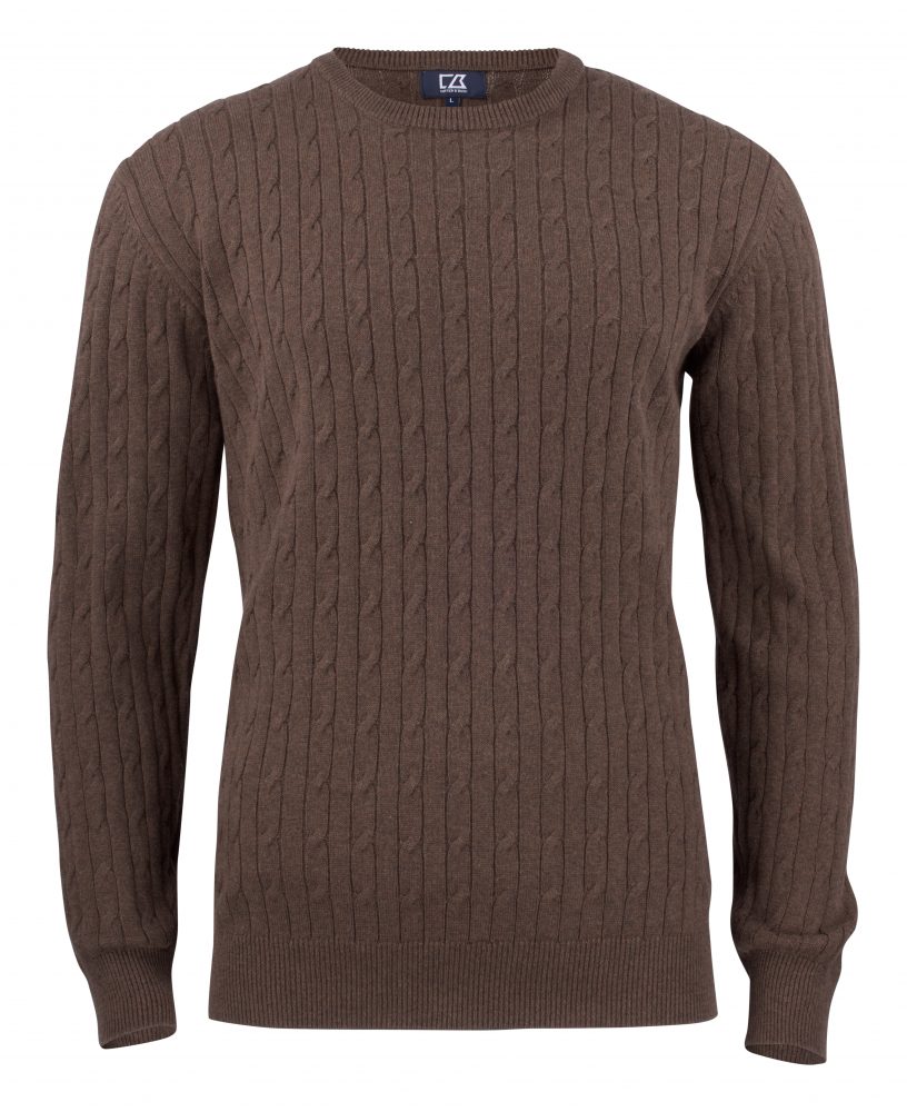Cutterandbuck Blakely Knitted Sweater Men's Meleerattu ruskea