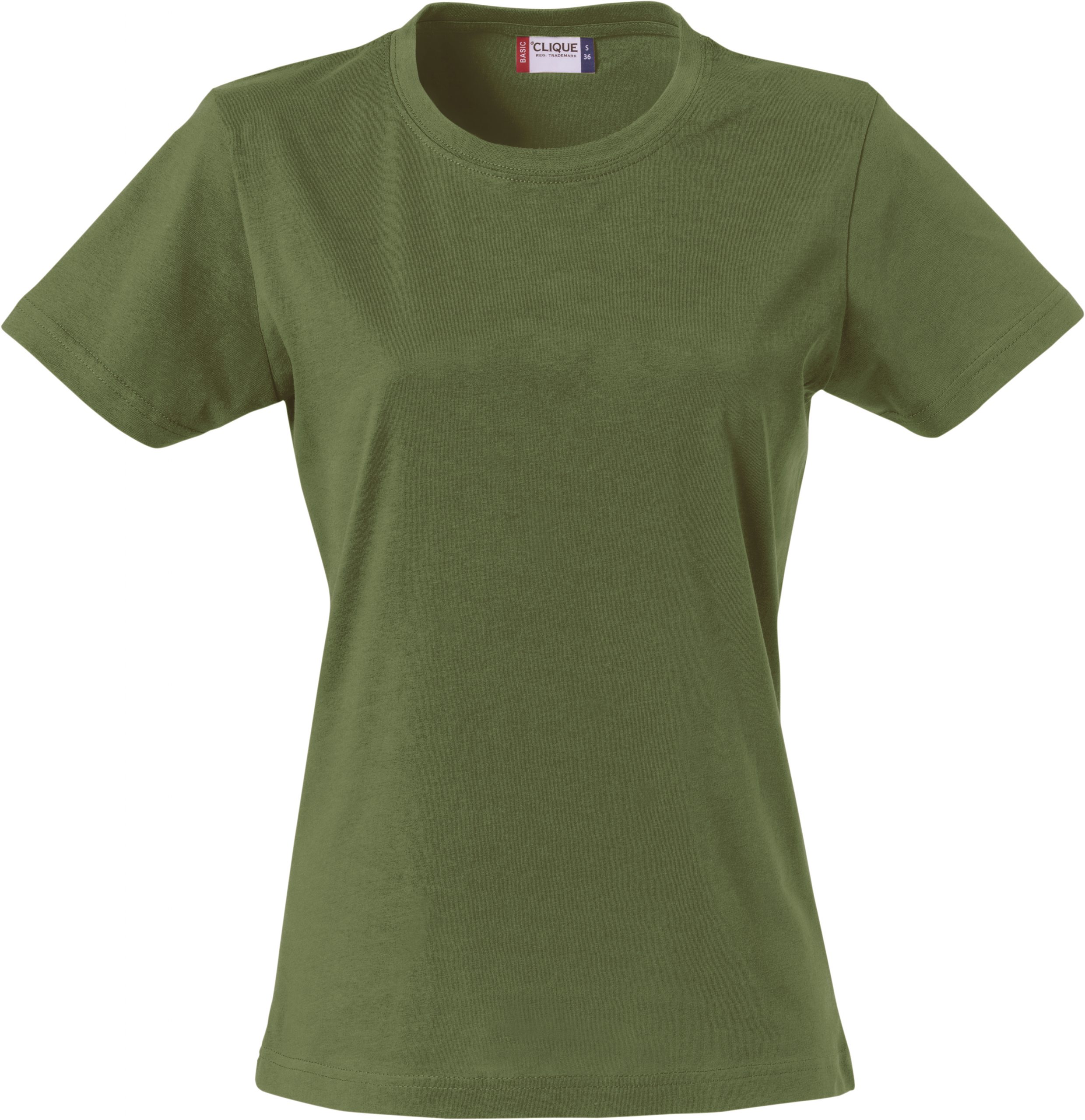 Clique Basic-T Ladies t-paita armeijan vihreä