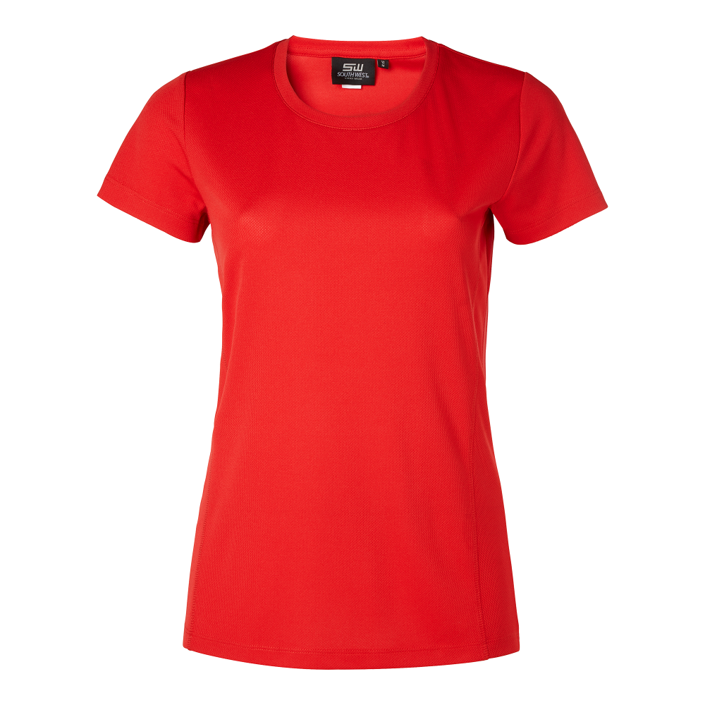 South West Roz naisten tekninen t-paita red