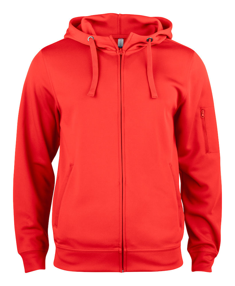 Clique Basic Active Hoody Full Zip punainen