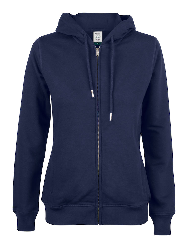 Clique Premium OC Hoody Full Zip naisten huppari tumman sininen