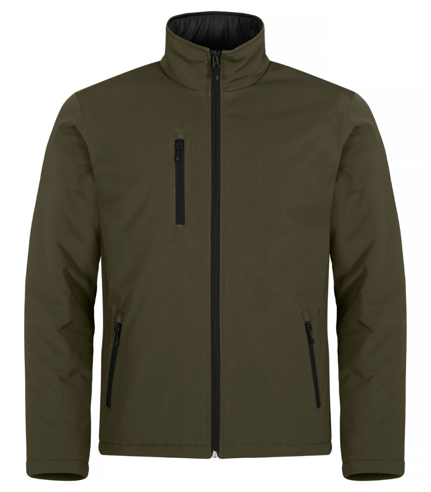 Clique Padded Softshell Fog green