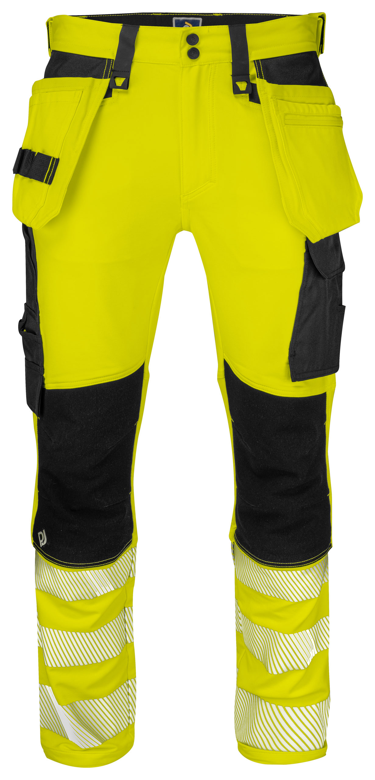 Projob 6571 STRETCH HOUSUT EN ISO 20471 LUOKKA 2 yellow/black