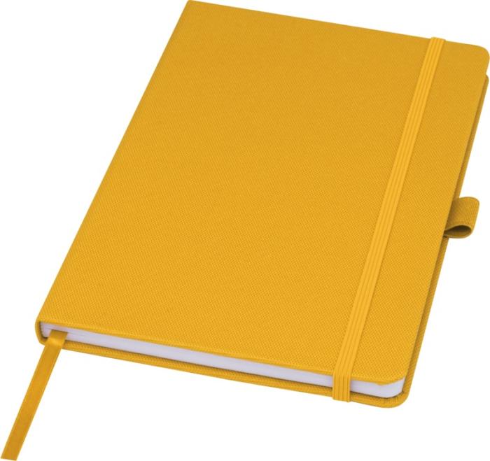 Desk-Mate® Honua A5-muistikirja kierrätyspaperista ja kierrätetyllä PET-kannella Vaalea oranssi