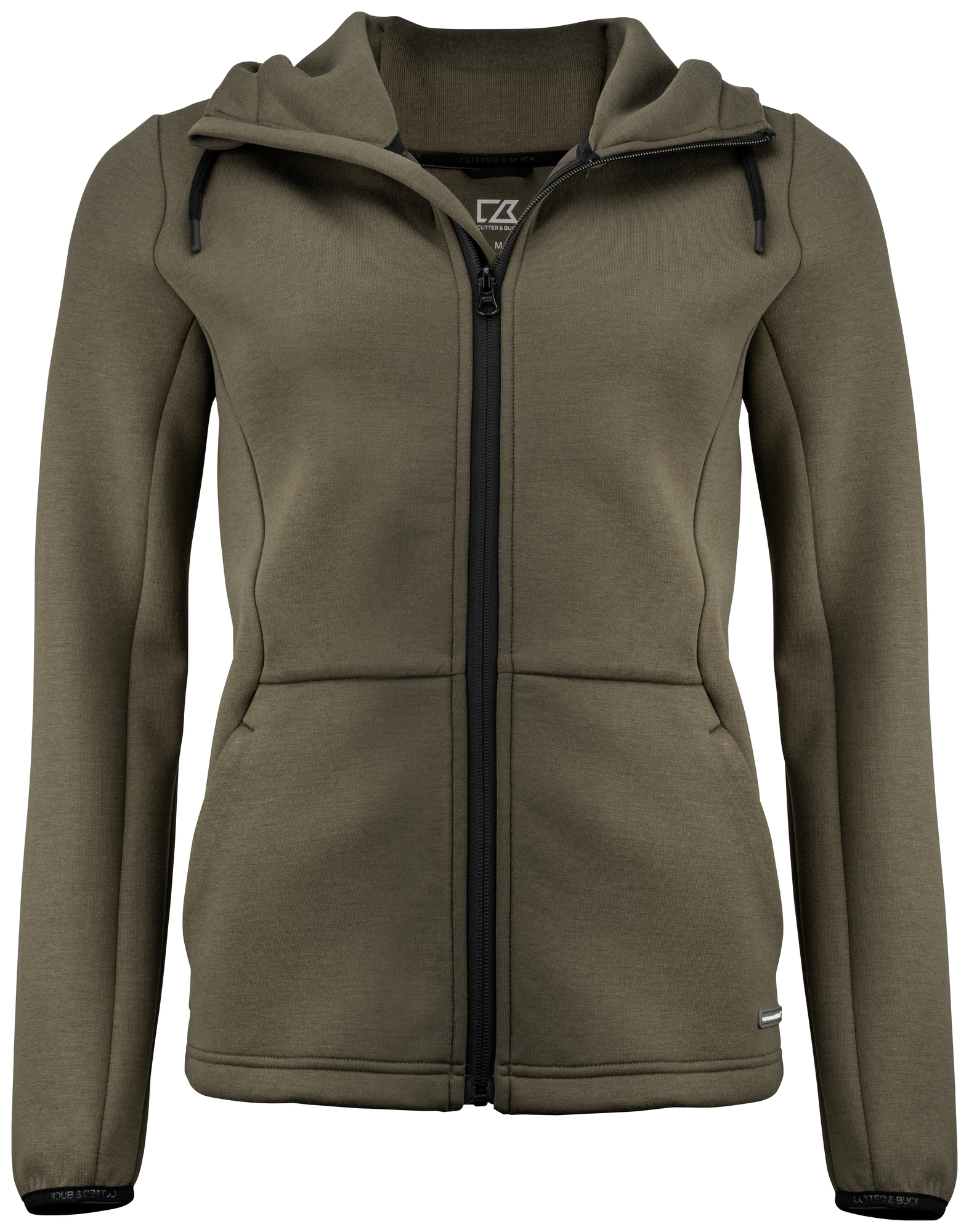 Pemberton Hood FZ Ladies Cutter & Buck Pemberton Hood FZ Ladies Tummanvihreä
