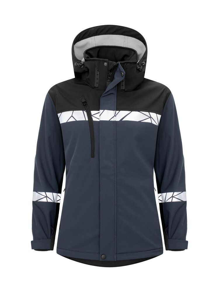 ProJob 7417 SOFTSHELL-TAKKI NAISET 7417 SOFTSHELL-TAKKI NAISET 9910-VIZ Navy/Black