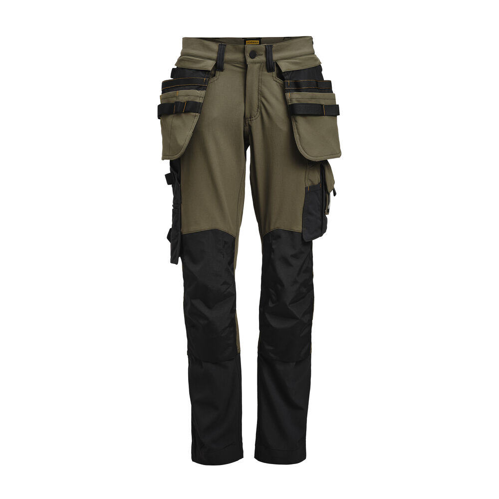 2391 Craftsman Trousers Stretch JOBMAN 2391 Craftsman Trousers Stretch Olive Green/Black