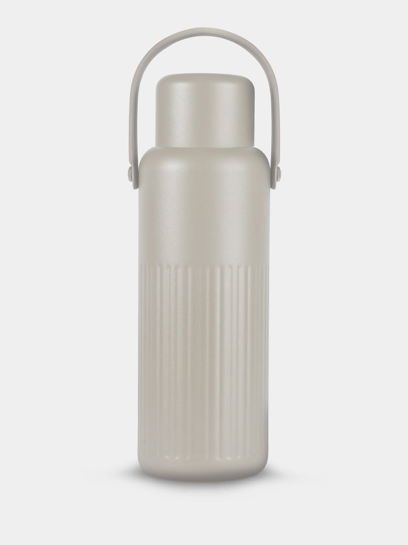 Tekla thermal bottle push Sagaform Theo thermal flask Beige Pantone