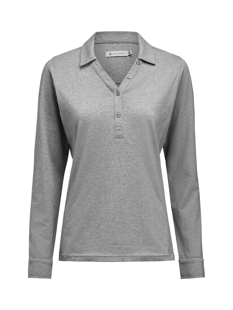 James Harvest American Supreme Polo L/S Woman Meleerattu harmaa