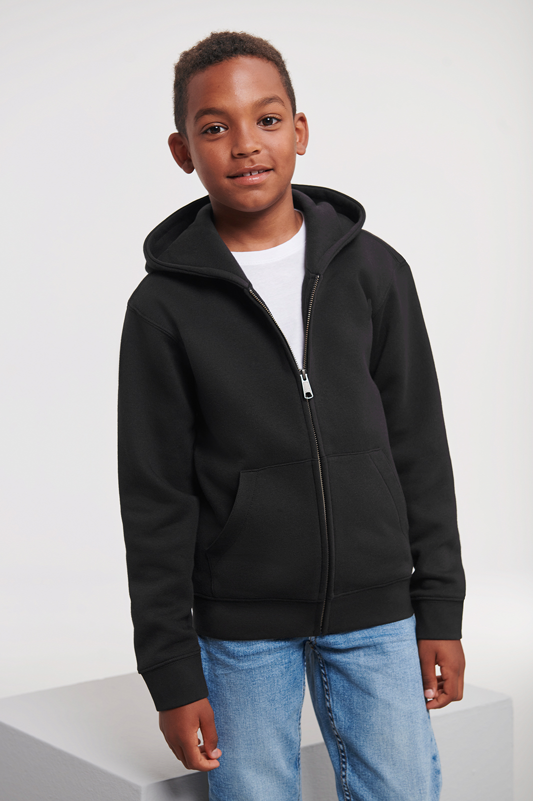 Russell Athletic LASTEN AUTHENTIC VETOKETJUHUPPARI Black