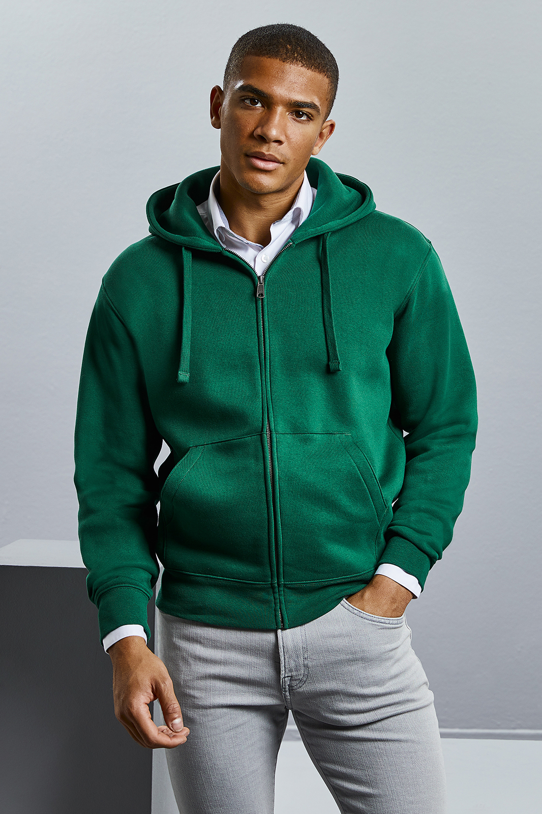 Russell Athletic AUTHENTIC VETOKETJUHUPPARI Bottle Green