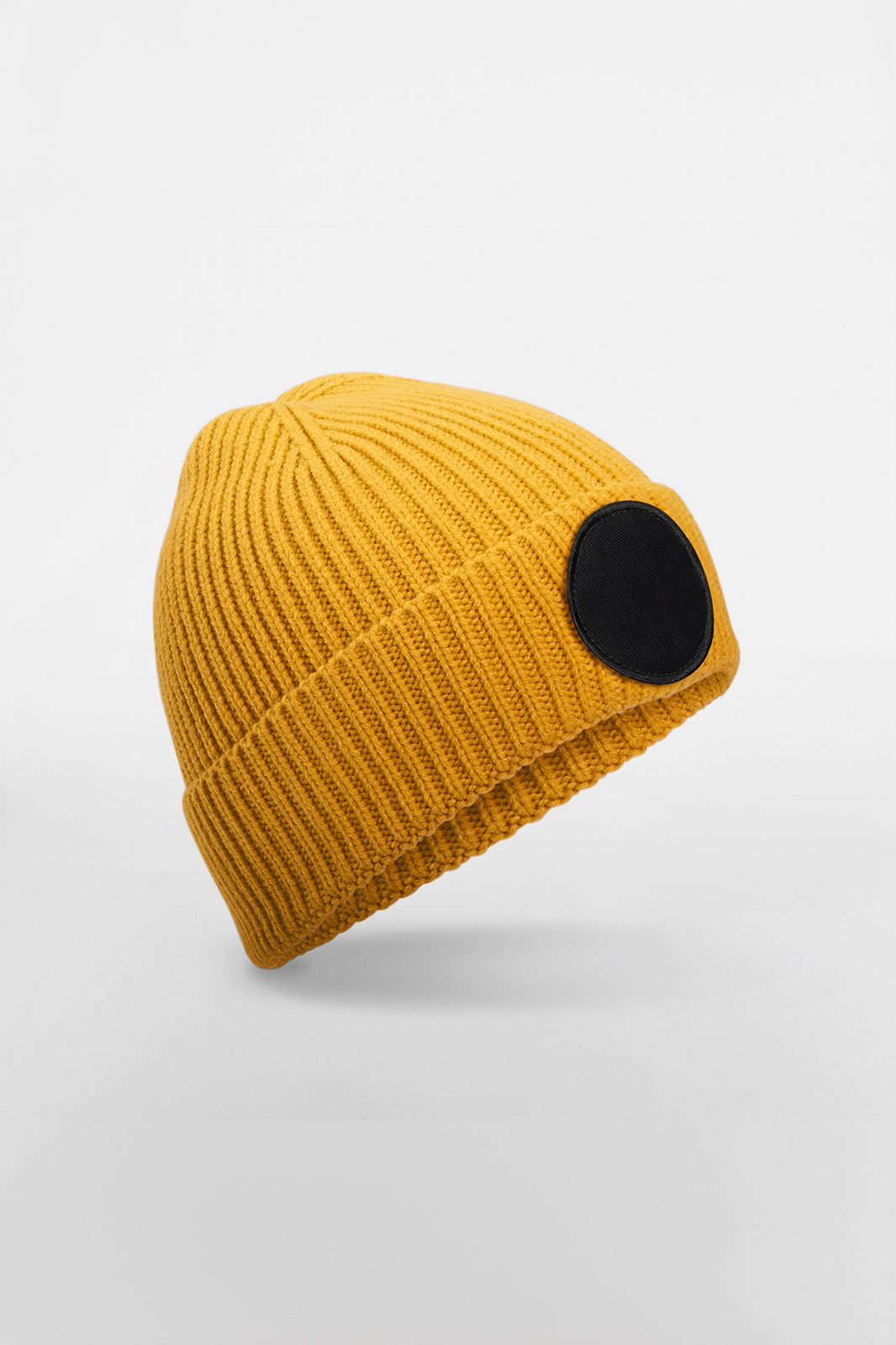 Beechfield CIRCULAR FASHION PATCH BEANIE Mustard