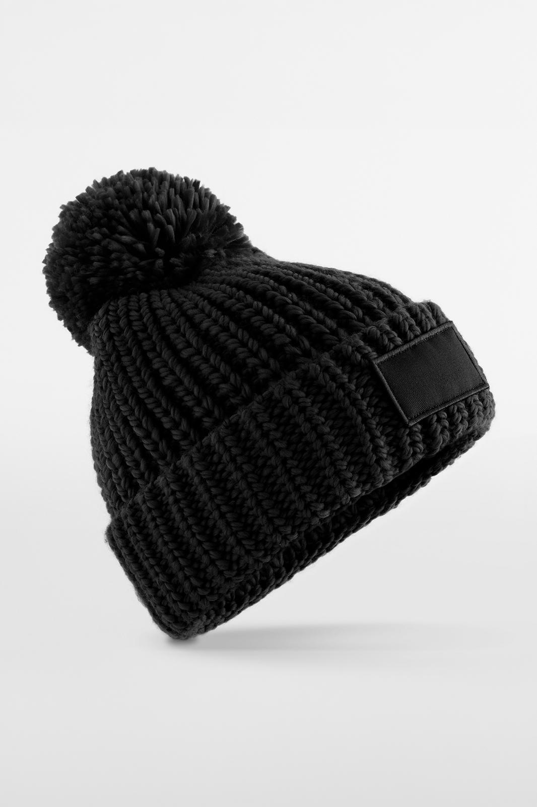Beechfield TOASTY PATCH BEANIE Black