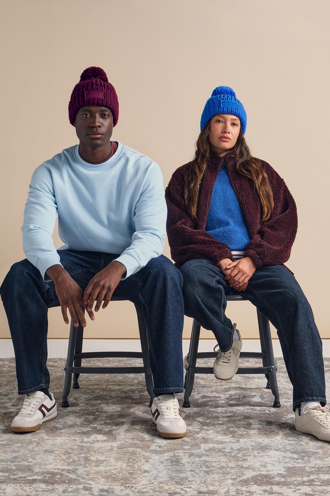 Beechfield TOASTY PATCH BEANIE Burgundy