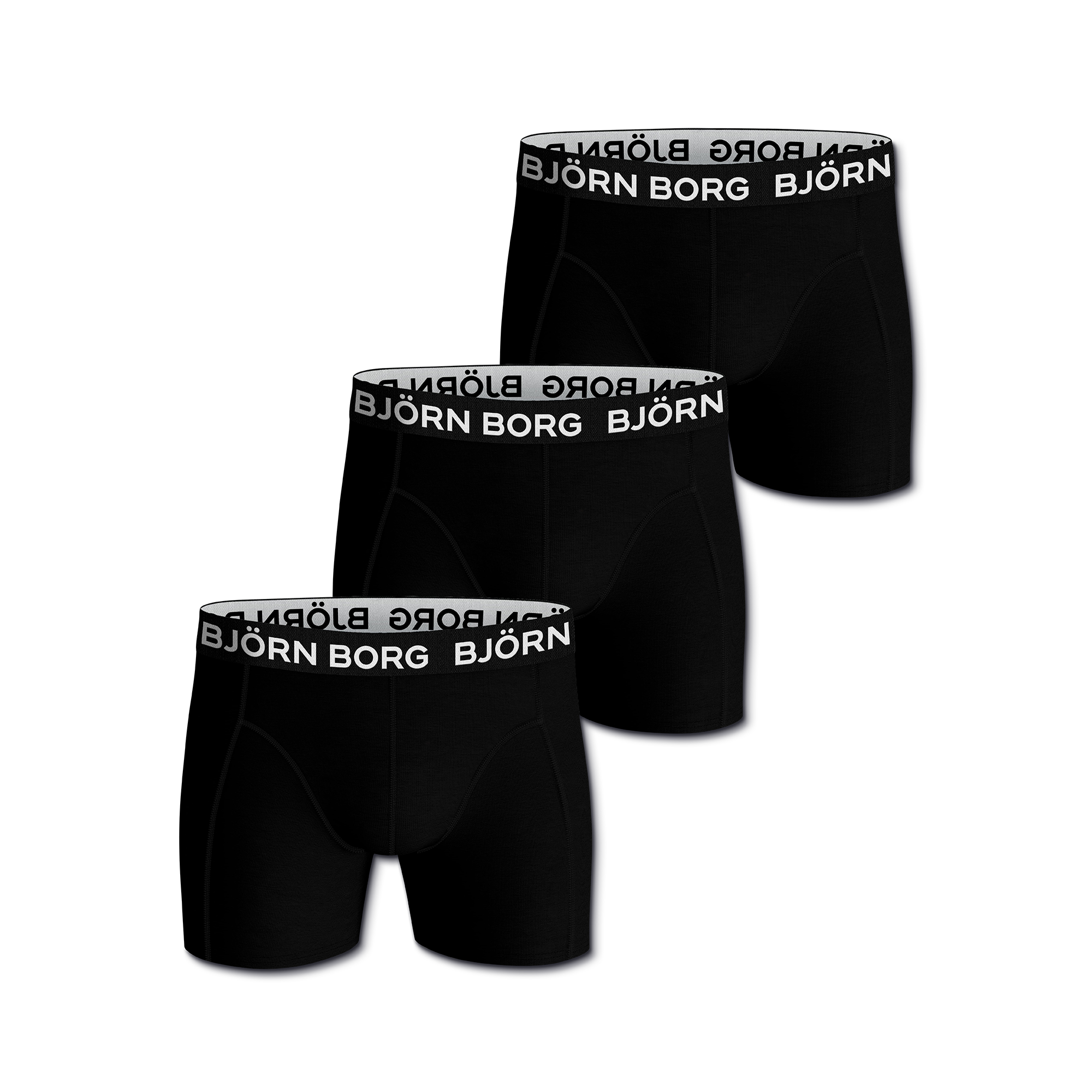 Björn Borg Boxer Solid 3-p Underwear Black
